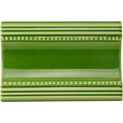Palm Green Plain Cornice Ceramic Wall Tile 152x75mm