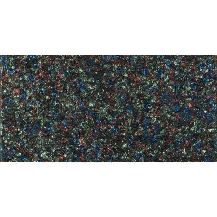 Paua Decorative Glass multicoloured textured glass tiles with green, blue and maroon flecks