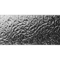 Pharaoh decorative glass black metallic tile with intricate swirling patterns for stylish wall or backsplash decor