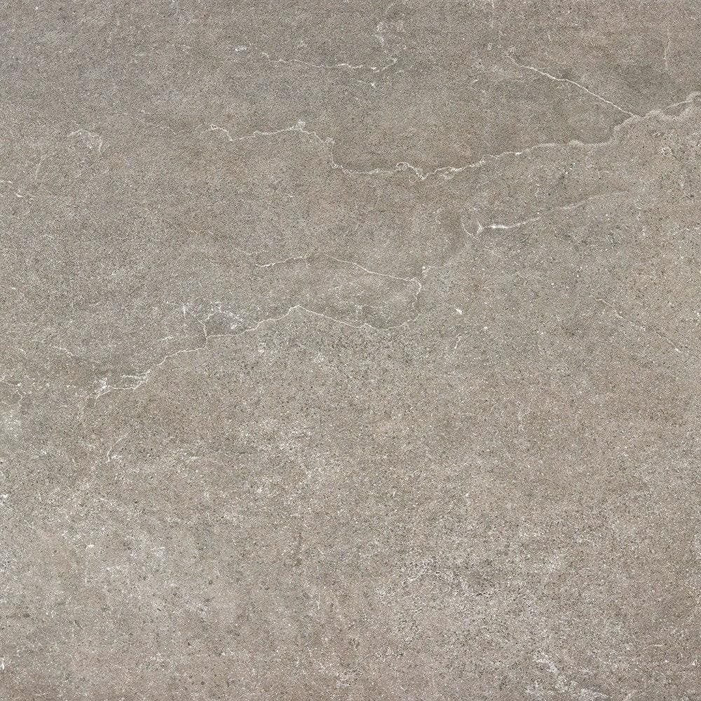 Gray stone pulse carbon tiles with subtle white veining and textured natural surface for flooring and walls