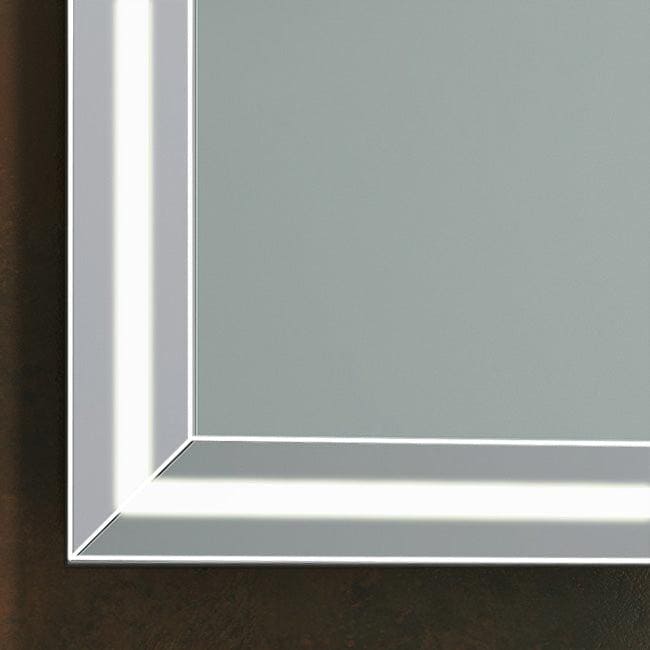 Silver-framed rectangular mirror with sleek modern design ravenna light mirror 75 for stylish home decor