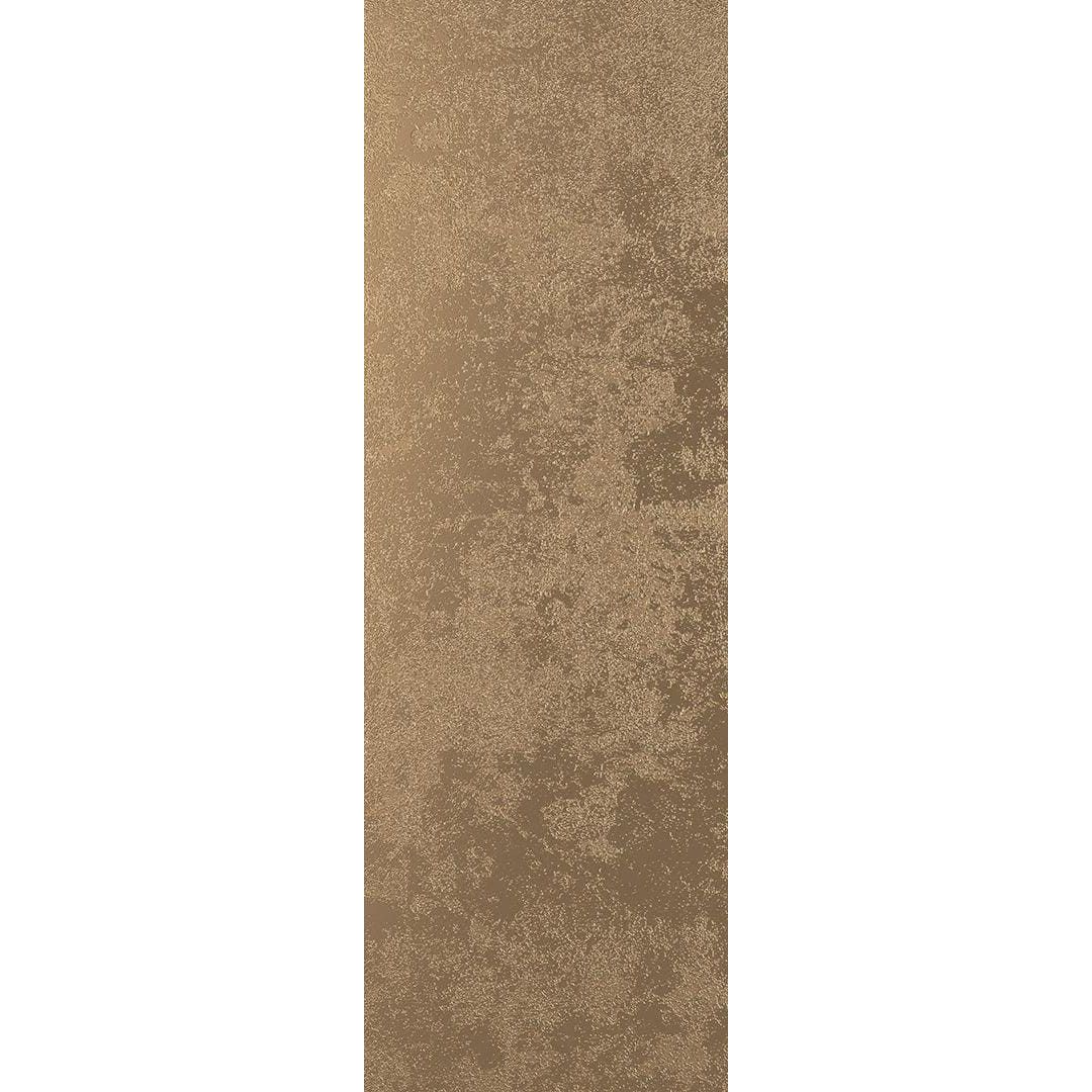 Reflect aurore antique 20 x 60cm textured metallic gold wall tile with speckled distressed finish