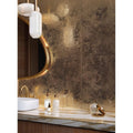 Reflect aurore antique 20 x 60cm gold-veined wall tiles with distressed mirror finish and luxurious metallic sheen