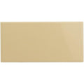 Beige rectangular ceramic half tile regency cream with smooth glossy finish ideal for wall installations