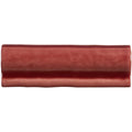 A rectangular glossy terracotta ceramic tile with rounded edges and textured surface from rioja torus moulding