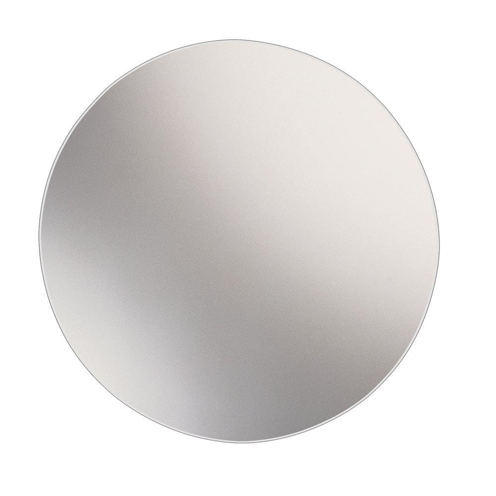 Round polished edge mirror 65cm with circular silver frame and sleek minimalist design for modern decor