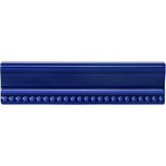 Royal blue hogarth moulding deep blue ceramic tile with glossy finish and decorative beaded edge for wall decor
