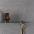 Bronze-colored matt glazed ceramic vase with faceted angular geometric design from Serengeti collection