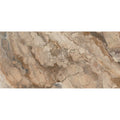 Beige and brown marble patterned ceramic tile with natural stone veining from serie ankara polished collection