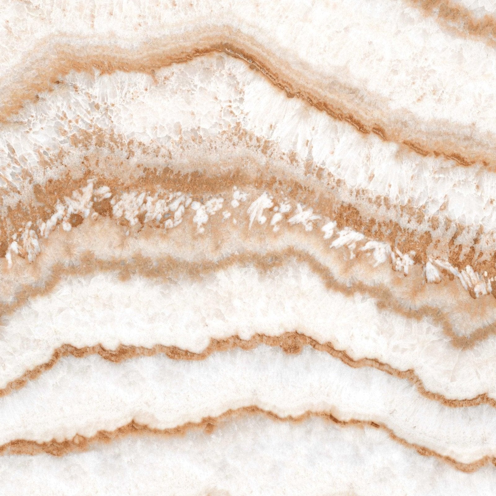 Serie imperial polished white and beige layered stone with natural wavy pattern for decorative surfaces