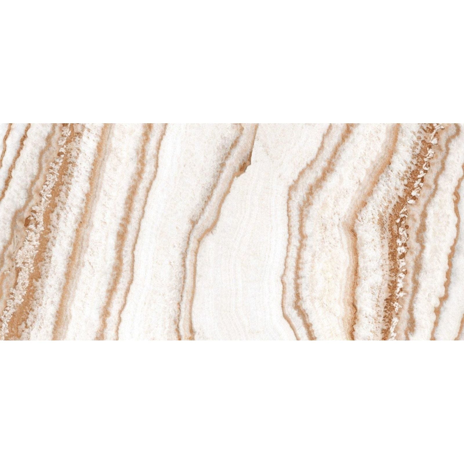 Serie imperial polished white and beige marble patterned tile with natural flowing veining for elegant flooring and walls
