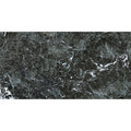 Serie Saint Denis polished black marble tile with intricate white and gray veining for elegant interiors
