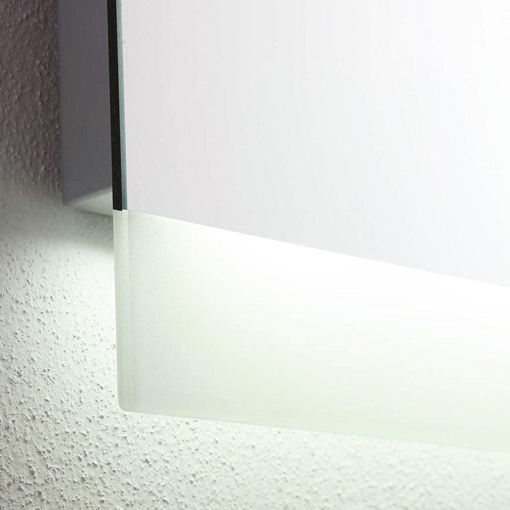 Skyline Mirror 80 featuring a sleek frosted glass panel with smooth edges and subtle translucency