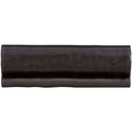 Black ceramic tile sloe torus moulding with matte finish and subtle texture for stylish wall or floor applications