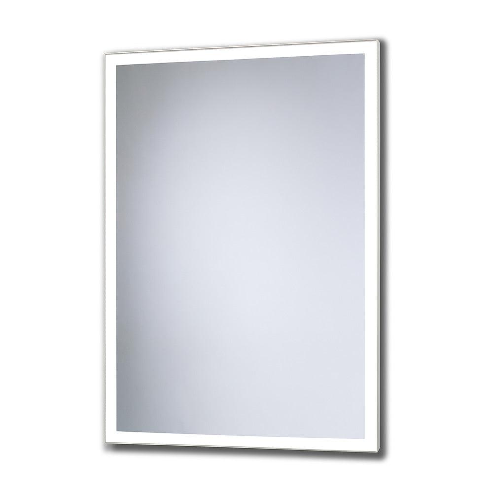 Solid Light Mirror 120 sleek rectangular bathroom mirror with slim white frame and integrated led edge lighting