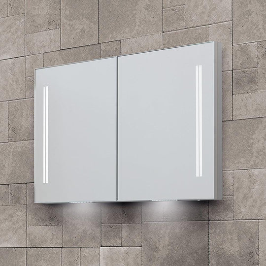 Space II Double Door Semi-recessed Cabinet 90 – 90x70cm - alternate view