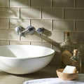 Modern chrome-finished starcia metallica brick wall-mounted faucet with sleek minimalist design for bathroom use