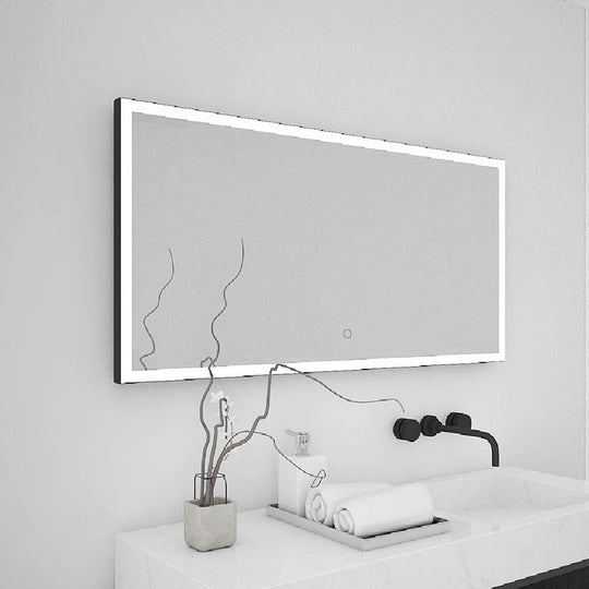 Tate Light Rectangular Mirror 120 Black