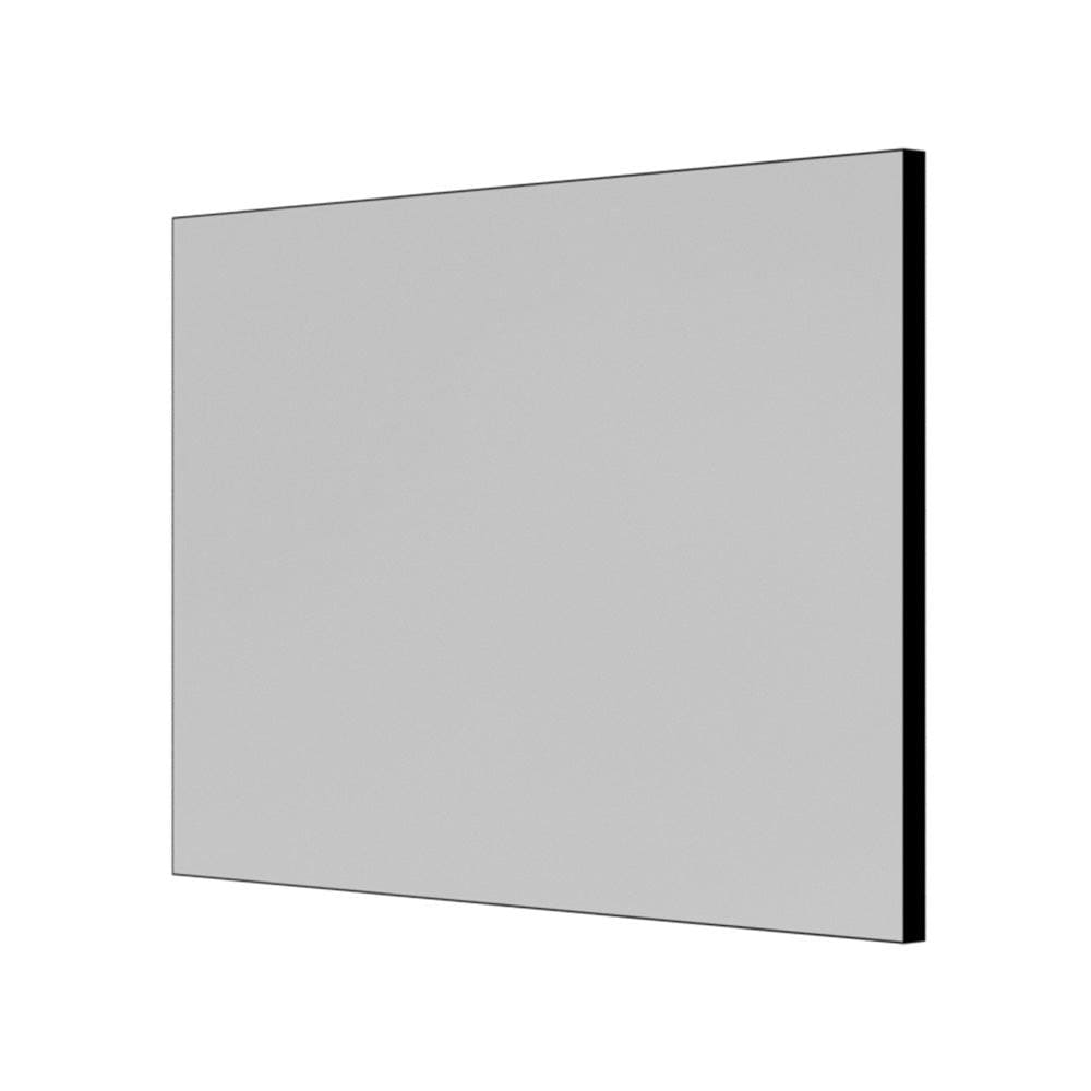 A sleek tate rectangular mirror 100 black with a thin black frame and smooth reflective silver surface