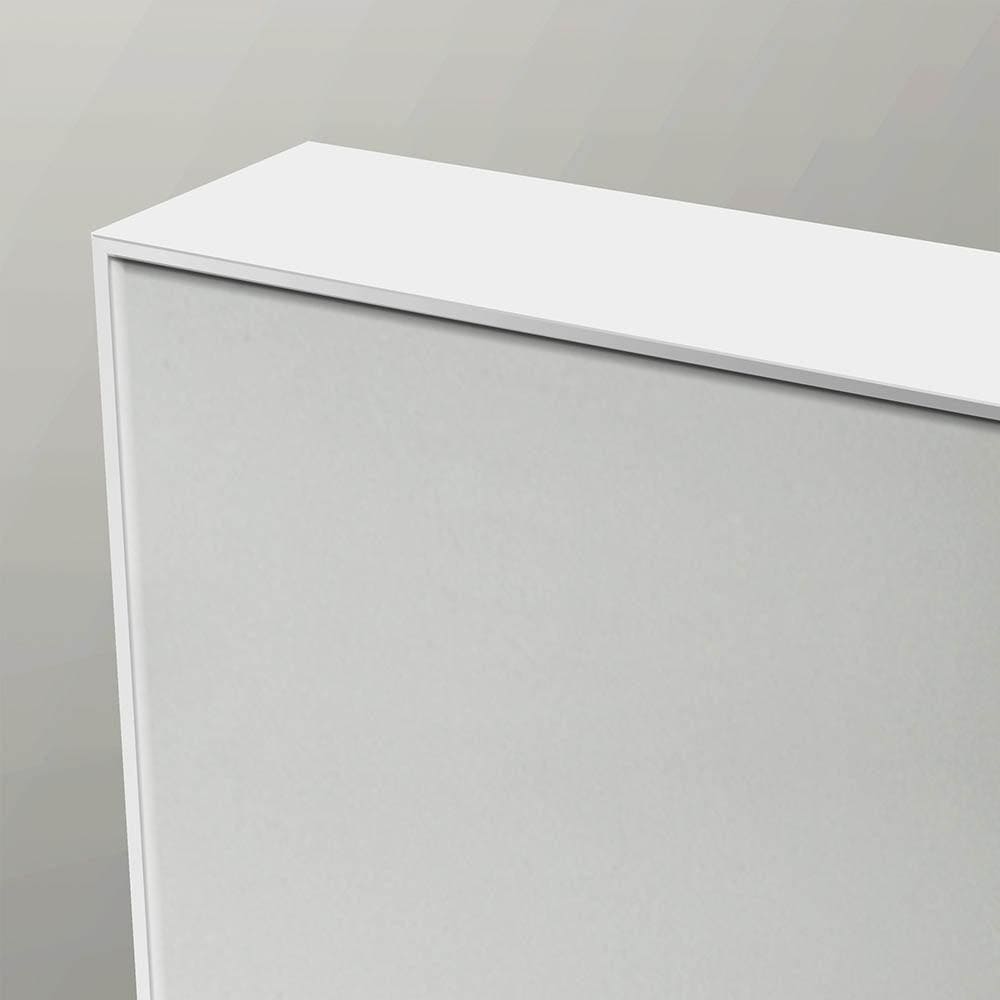 White minimalist cabinet with clean lines and smooth matte finish featured in tate rectangular mirror 120 white product
