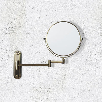 Taylor Reversible 5X Magnifying Wall Mirror Aged Brass