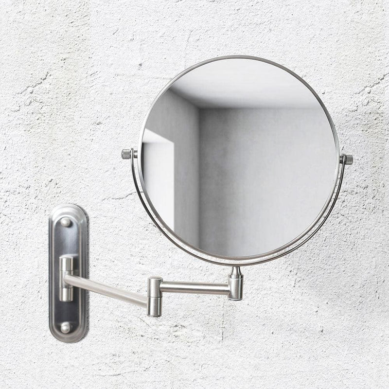 Taylor Reversible 5X Magnifying Wall Mirror Brushed Nickel
