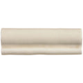 Cream-colored glossy ceramic tile with subtle wavy texture from thebes torus moulding collection