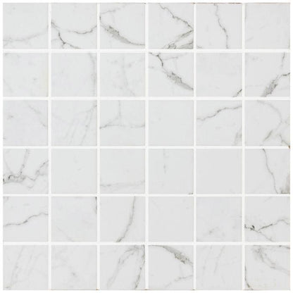 Torcello White Square Mosaic Recycled Glass