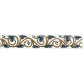 Trailing Ivy Classical Decorative Border blue floral border tile on white