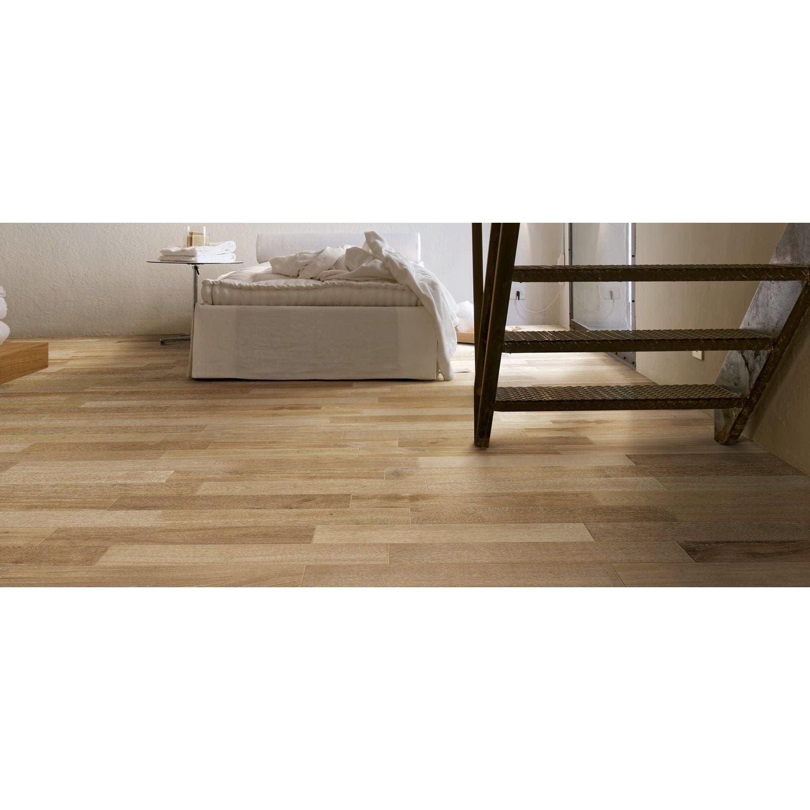 Light oak hardwood flooring Tree-Fusion Neutral with smooth natural wood grain finish for stylish interior use