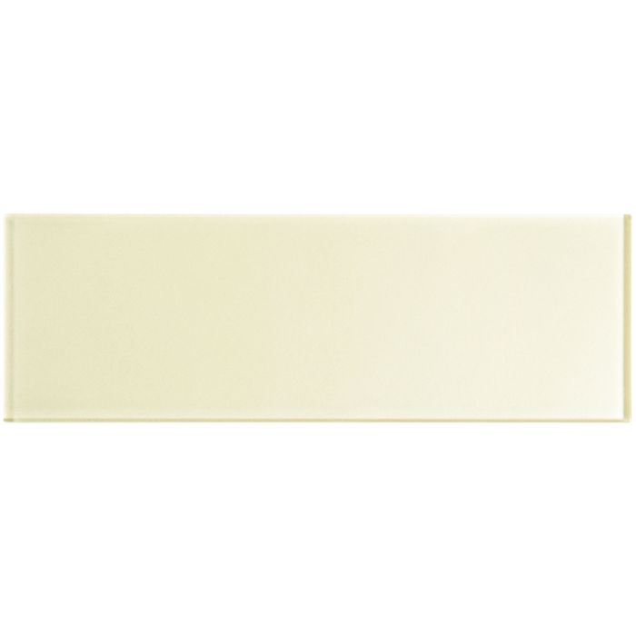 Cream-colored rectangular ceramic tile triton Metallica with smooth glossy finish for wall and floor applications