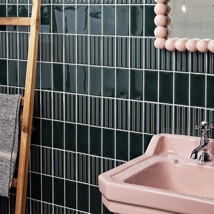 Tunstall Ceramic Royal Green Fluted Brick