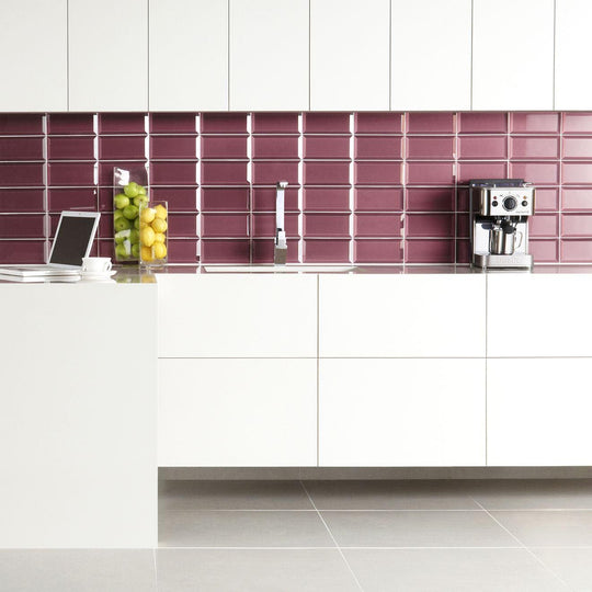 Ulysses Metallic Glass Bevel 20 x 10cm Wall Tile - alternate view