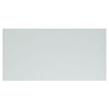 A sleek rectangular white glass tile with a smooth glossy finish volga clear glass 600 x 300mm