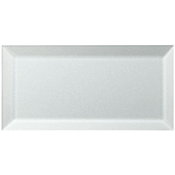 Zinc Metallic Glass Bevel 200 x 100mm metallic glass bevel tile with a matte finish