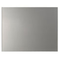 Rectangular zinc splashback 900 x 750mm with sleek silver minimalist mirror design and smooth reflective surface