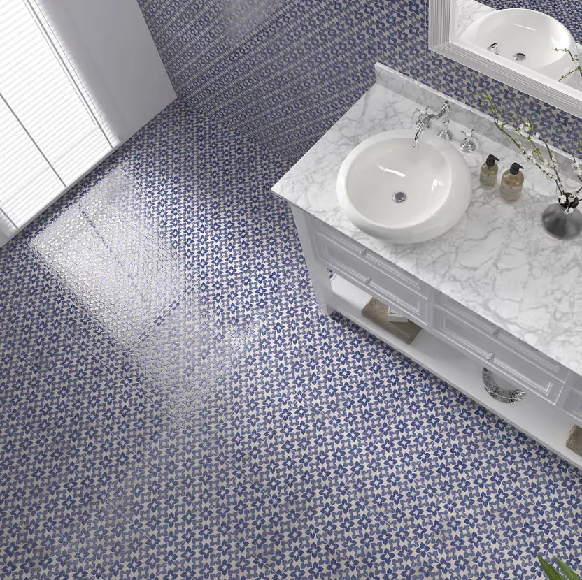 Alma Blue durable porcelain tiles stocked by Hyperion Tiles