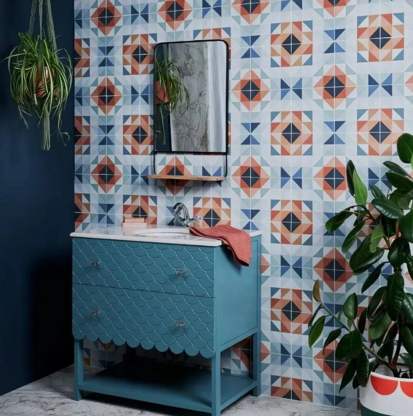 Kaleidoscope Porcelain Peacock tiles